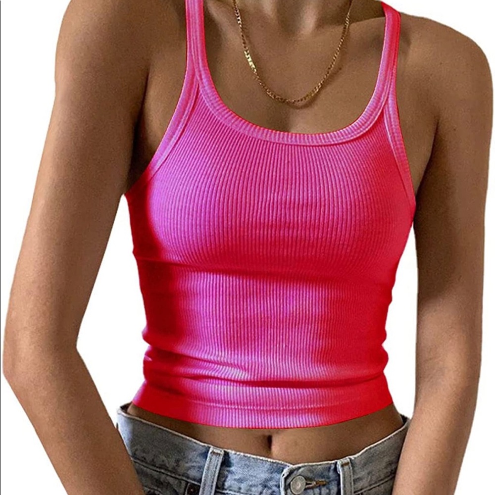 Hot pink tank top